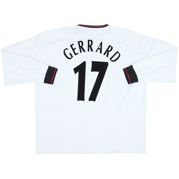 2003-04 Liverpool Away L/S Shirt Gerrard #17 - 8/10 - (XXL)