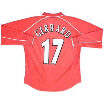 Camiseta de local del Liverpool 2000-02 de manga larga Gerrard #17 - 5/10 - (L)