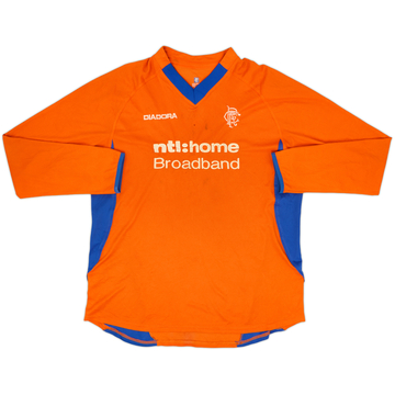 2002-03 Rangers Away L/S Shirt - 5/10 - (XL)
