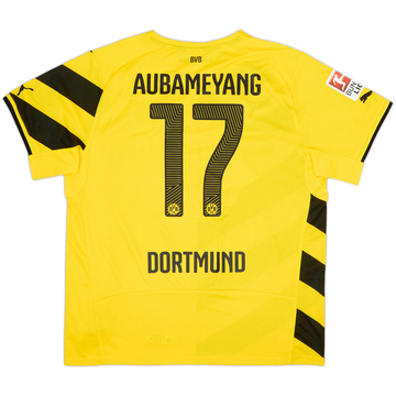 2014-15 Borussia Dortmund Home Shirt Aubameyang #17 - 6/10 - (XL)