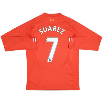 2013-14 Liverpool Home L/S Shirt Suarez #7 - 5/10 - (S)