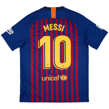 2018-19 Barcelona Home Shirt Messi #10 - 8/10 - (L)