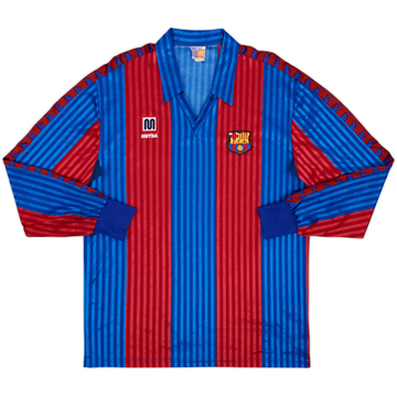 1989-92 Barcelona Home L/S Shirt - 7/10 - (XL)