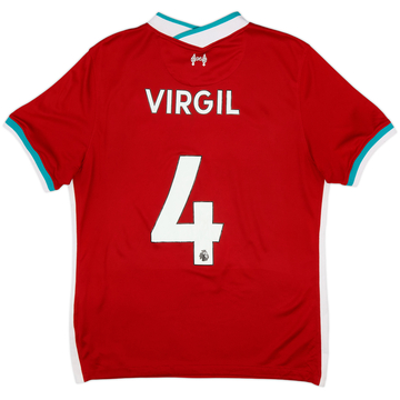2020-21 Liverpool Home Shirt Virgil #4 - 6/10 - (L)
