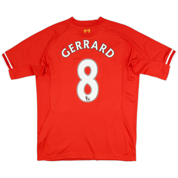 2013-14 Liverpool Home Shirt Gerrard #8 - 6/10 - (L)