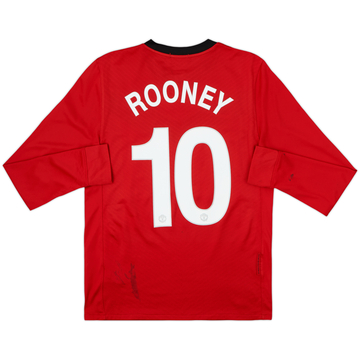 2009-10 Manchester United Home L/S Shirt Rooney #10 - 6/10 - (S)