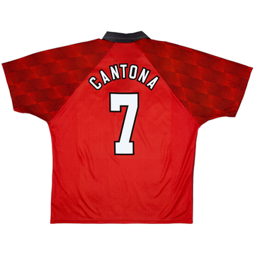 1996-98 Manchester United Home Shirt Cantona #7 - 8/10 - (XL)