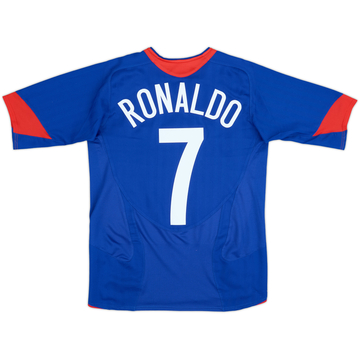 2005-06 Manchester United Visitante Camiseta Ronaldo #7 - 8/10 - (XL.Boys)