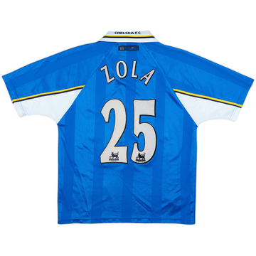 1997-99 Chelsea Home Shirt Zola #25 - 7/10 - (Y)
