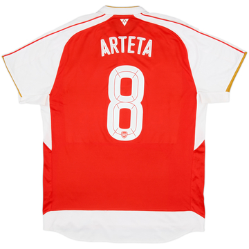 2015-16 Arsenal Home Shirt Arteta #8 - 8/10 - (XL)