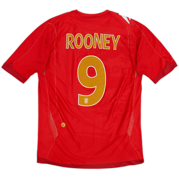 2006-08 England Away Shirt Rooney #9 - 5/10 - (S)