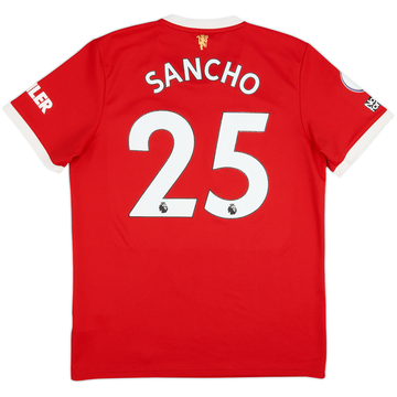 2021-22 Manchester United Home Shirt Sancho #25 - 7/10 - (L)