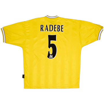 1996-99 Leeds United Away Shirt Radebe #5 - 8/10 - (L)