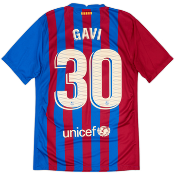 Camiseta de local del Barcelona 2021-22 Gavi #30 - 9/10 - (S)