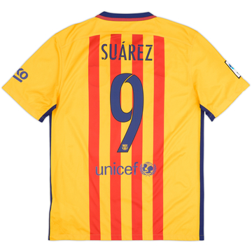 2015-16 Barcelona Away Shirt Suarez #9 - 8/10 - (M)
