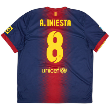 2012-13 Barcelona Home Shirt A.Iniesta #8 - 6/10 - (XL)