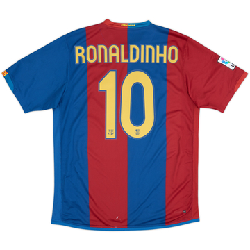 2006-07 Barcelona Home Shirt Ronaldinho #10 - 8/10 - (L)