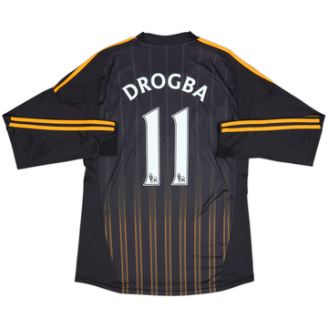 Camiseta de manga larga de visitante del Chelsea 2010-11 Drogba #11 - 8/10 - (M)