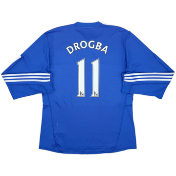 2009-10 Chelsea Home L/S Shirt Drogba #11 - 6/10 - (L)
