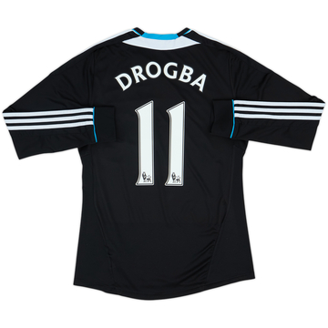 Camiseta de visitante de manga larga del Chelsea 2011-12 Drogba #11 - 6/10 - (S)