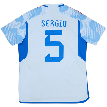 2022-23 Spain Away Shirt Sergio #5 - 8/10 - (L)