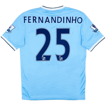 2013-14 Manchester City Home Shirt Fernandinho #25 - 8/10 - (M)