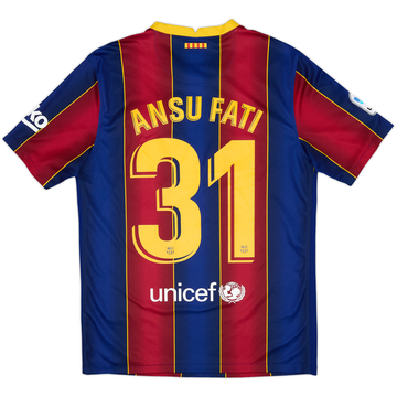2020-21 Barcelona Home Shirt Ansu Fati #31 - 8/10 - (M)