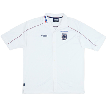 2002-03 England Umbro Button Up Shirt - 8/10 - (XXL)