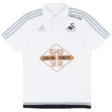 2015-16 Swansea adidas Polo Shirt - 8/10 - (S)