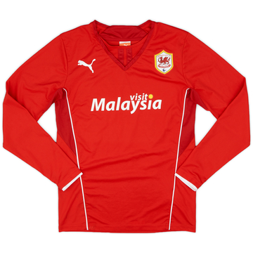 2013-14 Cardiff Home L/S Shirt - 9/10 - (S)