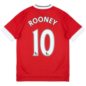 2015-16 Manchester United Home Shirt Rooney #10 - 8/10 - (L.Boys)