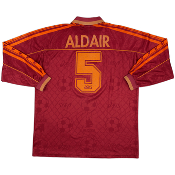 1995-96 Roma Match Issue Home L/S Shirt Aldair #5