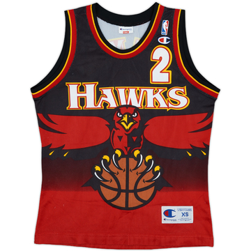 1995-96 Atlanta Hawks Augmon #2 Champion Away Jersey - 9/10 - (XS)