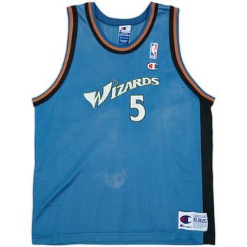 1997-01 Washington Wizards Howard #5 Champion Away Jersey - 5/10 - (XL.Boys)