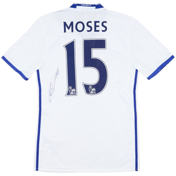 2016-17 Chelsea Player Issue Signed Third Shirt Moses #15 (M)