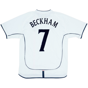 2001-03 England Home Shirt Beckham #7 - 6/10 - (L)