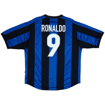 1999-00 Inter Milan Home Shirt Ronaldo #9 - 10/10 - (XL)