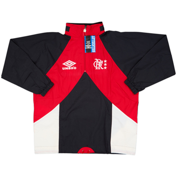 1995 Flamengo Umbro 1/4 Zip Hooded Rain Jacket (M)