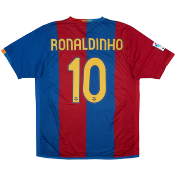 2006-07 Barcelona Home Shirt Ronaldinho #10 - 5/10 - (L)