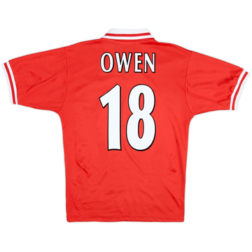 1996-98 Liverpool Home Shirt Owen #18 - 7/10 - (S)
