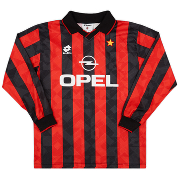 1994-95 AC Milan Home L/S Shirt - 9/10 - (L)