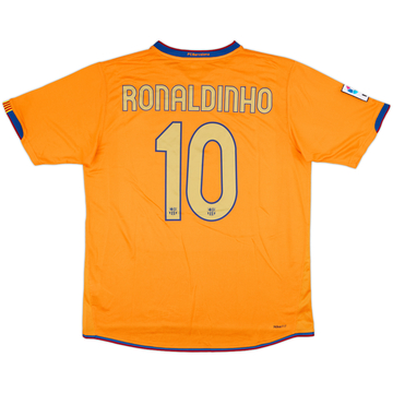 2006-08 Barcelona Away Shirt Ronaldinho #10 - 10/10 - (L)