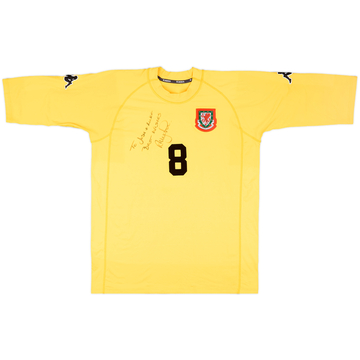 2002 Wales Match Issue Signed Third Shirt #8 (Johnson)