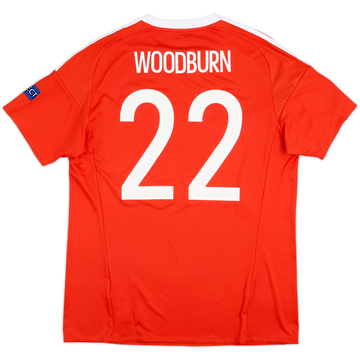 2016-17 Wales European Championship Home Shirt Woodburn #22 - 8/10 - (L)