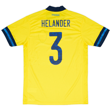 2020 Sweden Player Issue Home Shirt Helander #3 (M)