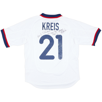 2000 USA Match Issue Signed Home Shirt Kreis #21
