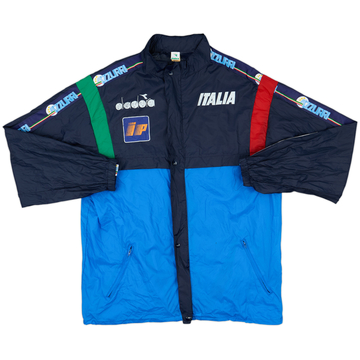 1990-92 Italy Diadora Hooded Track Jacket - 8/10 - (XL)