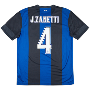2012-13 Inter Milan Home Shirt J. Zanetti #4 - 7/10 - (M)