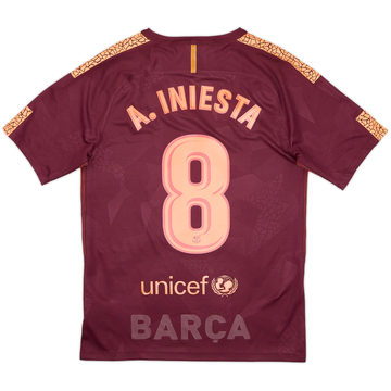 2017-18 Barcelona Third Shirt A.Iniesta #8 - 7/10 - (S)