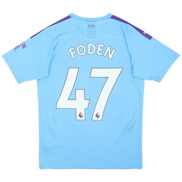 2019-20 Manchester City Home Shirt Foden #47 - 10/10 - (S)